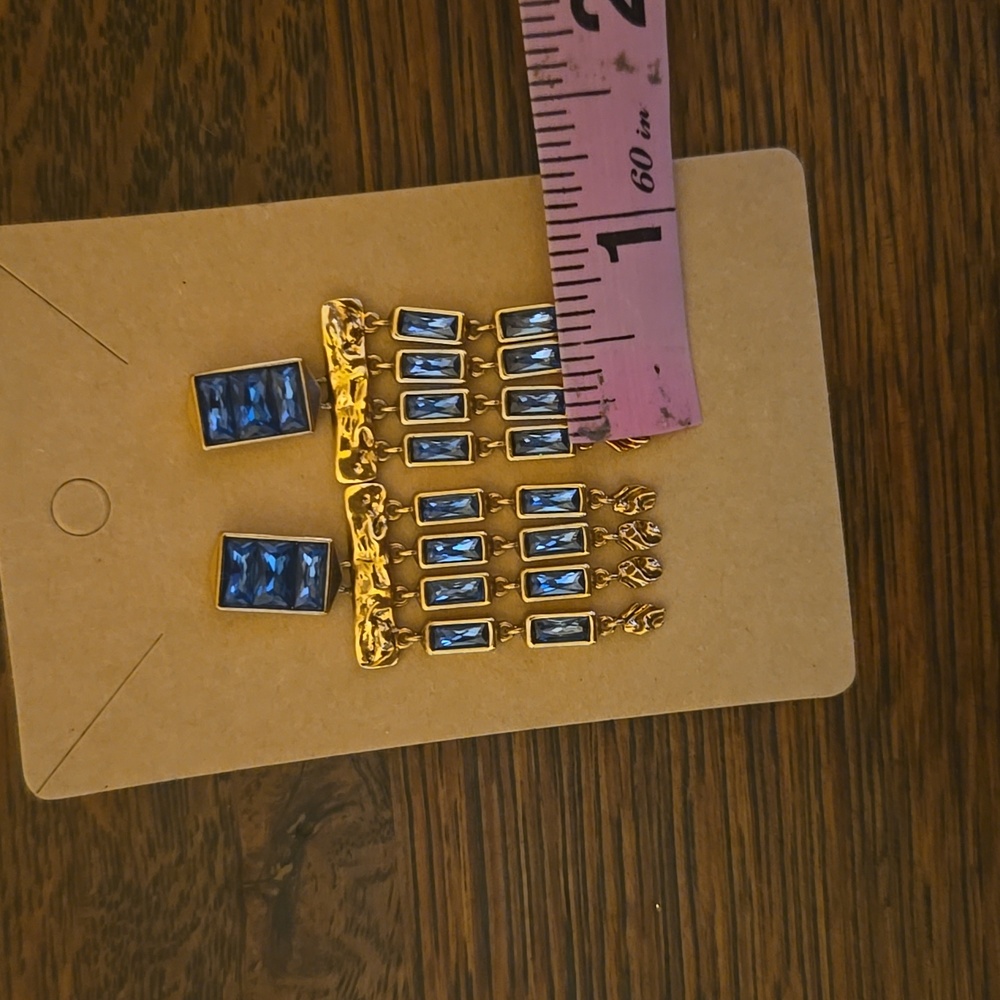 Kendra Scott Small Jack Gold Earrings In Teal - Picture 9 of 9
